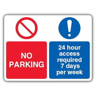 No Parking/7 Day Access Required - Dual Symbol