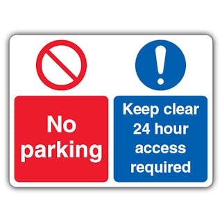 No Parking/Keep Clear/Access Required - Large Dual Symbol
