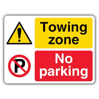 No Parking/Towing Zone - Exclamation/No Parking - Landscape