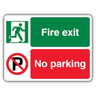 Fire Exit No Parking - Fire Escape/No Parking - Landscape