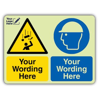 Dual Icon - Corrosive / Wear Protective Clothing - Landscape - Your Logo Here