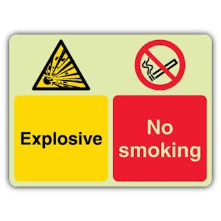 Photoluminescent Explosive - No Smoking