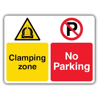 No Parking Clamping Zone - Dual Symbol