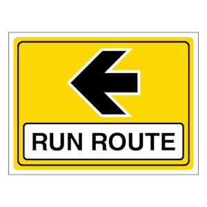 Run Route Arrow Left - Landscape