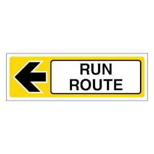 Run Route Arrow Left - Slim Landscape