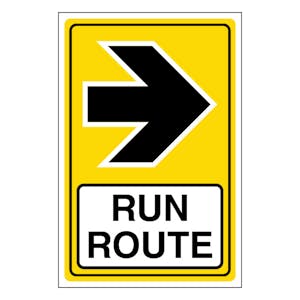 Run Route Arrow Right - Portrait