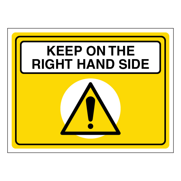 Right Hand Side Sticker Keep On The Right Hand Side Correx Event Signage UK | Branded Event