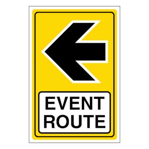 Event Route Arrow Left - Portrait