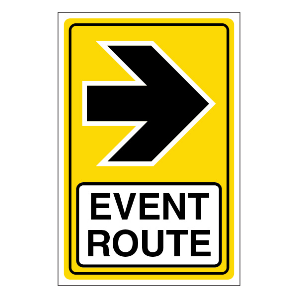 Event Route Arrow Right Correx Event Signage UK | Branded Event