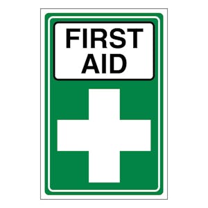 Event Sign - First Aid - Portrait