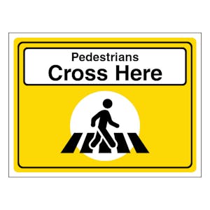 Event Sign - Pedestrians Cross Here - Landscape