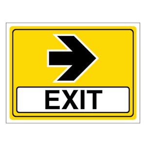 Event Sign - Exit Arrow Right - Landscape