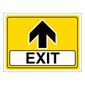 Event Sign - Exit Arrow Up - Landscape