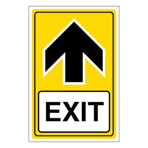 Event Sign - Exit Arrow Up - Portrait