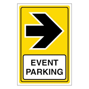 Event Parking Arrow Right - Portrait