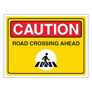 Caution Road Crossing Ahead - Landscape
