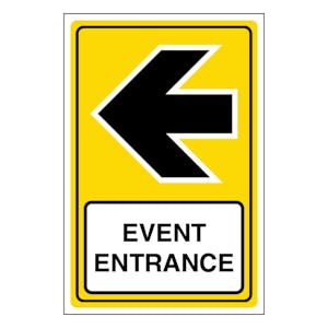 Event Entrance Arrow Left - Portrait