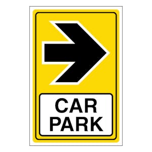 Car Park Arrow Right - Portrait