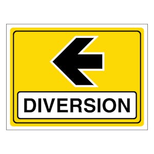 Diversion Arrow Left - Landscape