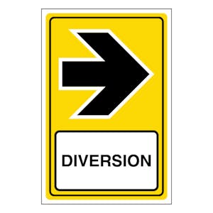 Diversion Arrow Right - Portrait