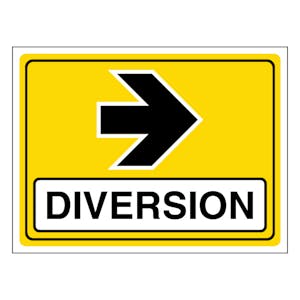 Diversion Arrow Right - Landscape