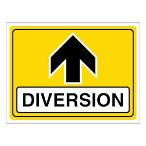 Diversion Arrow Up - Landscape