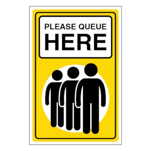 Please Queue Here - Portrait