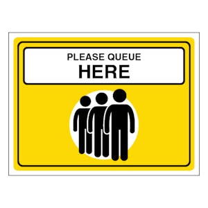 Please Queue Here - Landscape