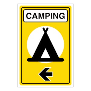 Camping Arrow Left - Portrait