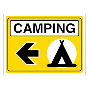 Camping Arrow Left - Landscape