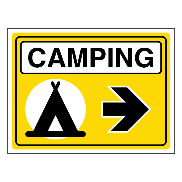 Camping Arrow Right Correx Event Signage UK | Branded Event