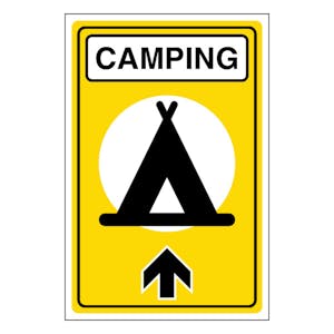 Camping Arrow Up - Portrait