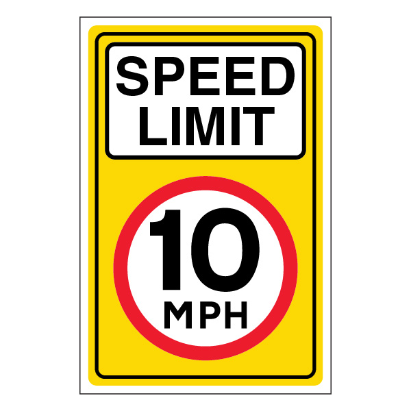 10MPH Speed Limit Correx Event Signage UK | Branded Event