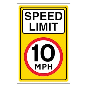 10MPH Speed Limit - Portrait