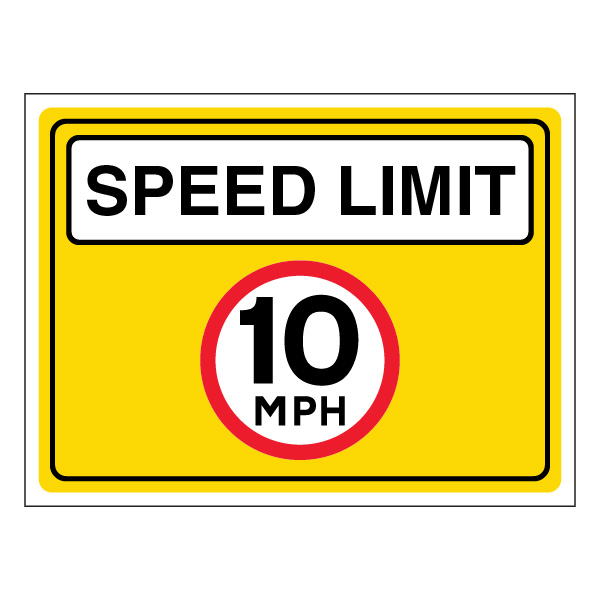 10MPH Speed Limit Correx Event Signage UK | Branded Event