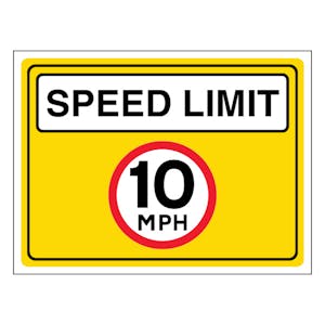 10MPH Speed Limit - Landscape