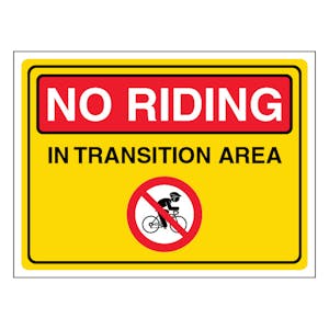 No Riding In Transition Area - Landscape