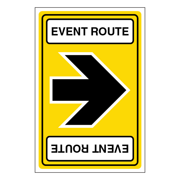 Reversable Event Route Correx Event Signage UK | Branded Event