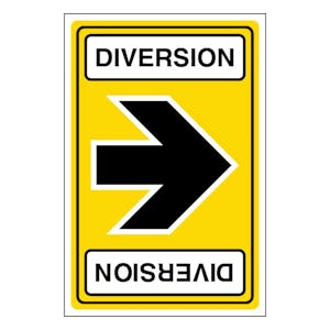 Reversable Diversion - Arrow Left/Right - Portrait