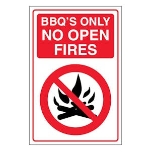 BBQ’s Only - No Open Fires - Portrait