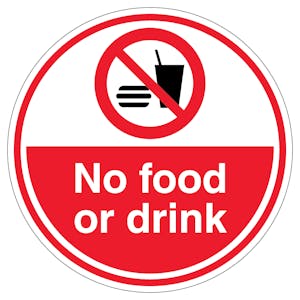 No Food Or Drink - Anti-Slip Floor Sign