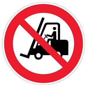 No Fork Lift Trucks - Anti-Slip Floor Sign