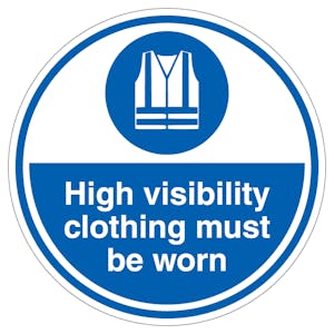 High Visibility Clothing Must Be Worn - Anti-Slip Floor Sign