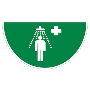 Emergency Shower - Semi-Circle - Anti-Slip Floor Sign