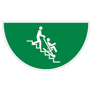 Evacuation Chair - Semi-Circle - Anti-Slip Floor Sign