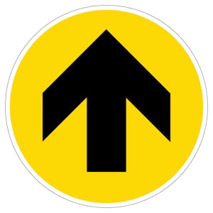 Directional Arrow - Yellow/Black - Anti-Slip Floor Sign