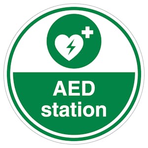 AED Station - Anti-Slip Floor Sign