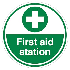 First Aid Station - Anti-Slip Floor Sign