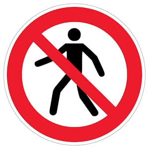 No Pedestrians - Anti-Slip Floor Sign