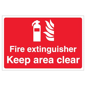 Fire Exstinguisher Keep Area Clear - Anti-Slip Floor Sign